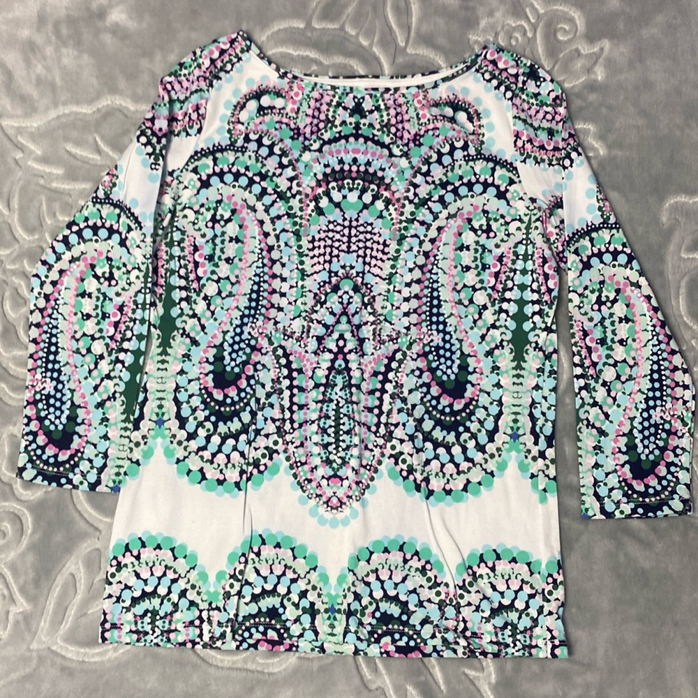 Talbots XS Womens blouse 95% cotton 5% spandex